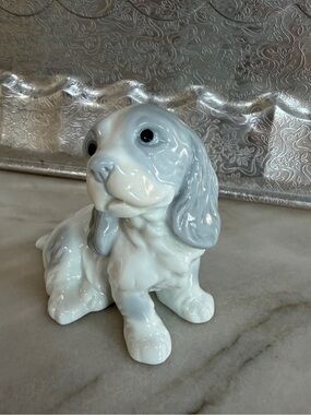 Cocker-spaniel figurine - Japan- Blue and white